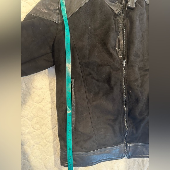 Black Suede and Leather Jacket - Picture 11 of 12